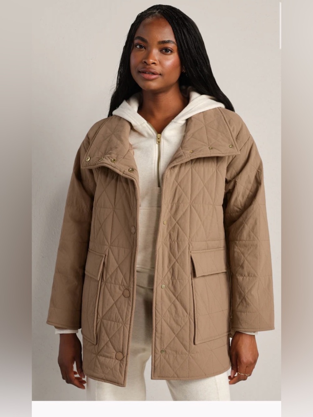 Rhone - Monterey Quilted Jacket - Desert Taupe - Size Small